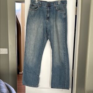 Calvin Klein Blue Bootcut Jeans with Vintage Faded Look
